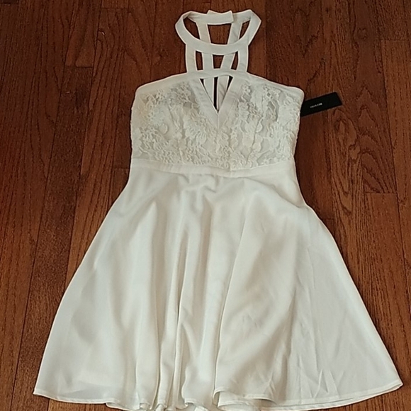 Lulus All My Daydreams White Lace Skater Dress XS - Picture 3 of 12
